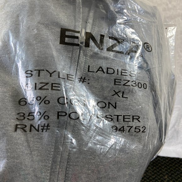 Ladies Lightweight Fleece Hood zipper front jacket Enza New in Package - Picture 8 of 8